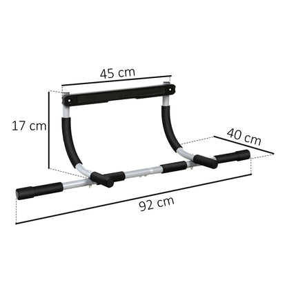 Doorway Pull up Bar, Door Frame Chin up Push up Bar for Home Gym Upper Body Workout, No Drilling or Screws