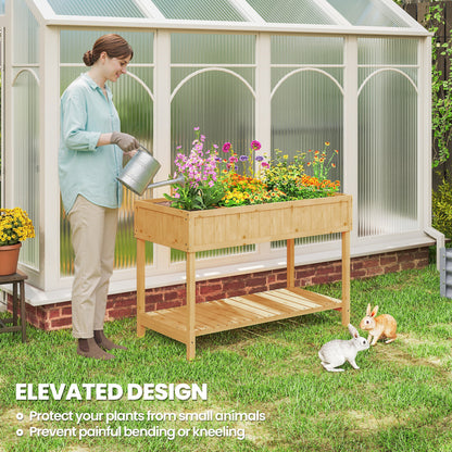 Garden Wooden Planters, Rectangular 8 Compartment Plant Stand
