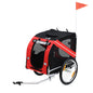 Bicycle Pet Trailer in Steel Frame-Red/Black