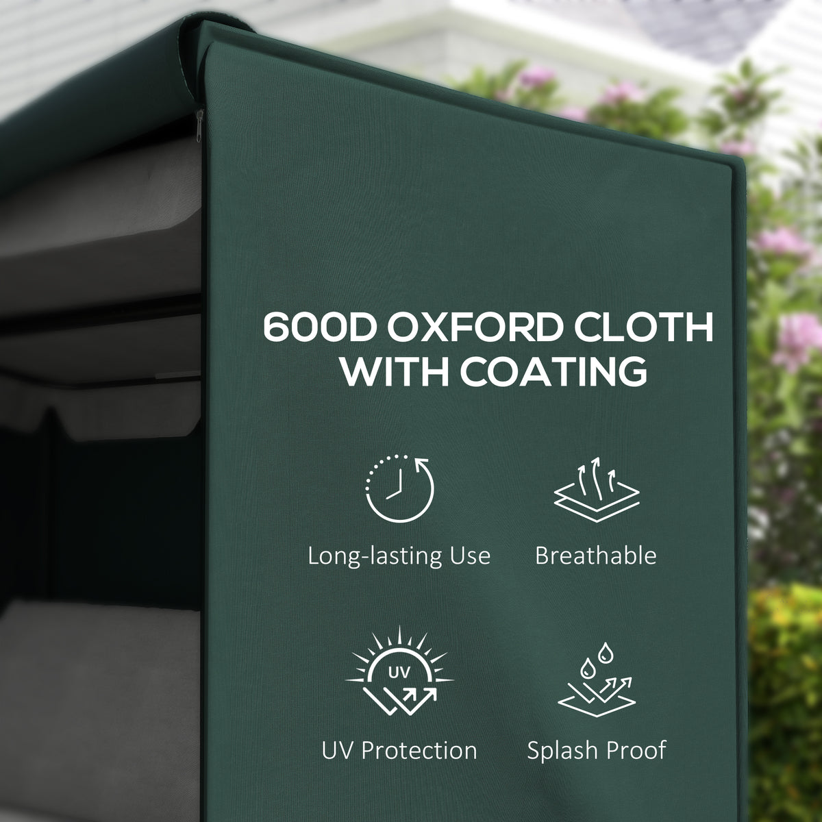 152 x 177cm Three-Seater Swing Chair Protective Cover Green