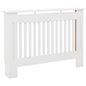 Slatted Radiator Cover Painted Cabinet MDF Lined Grill in White (112L x 19W x 81H cm)