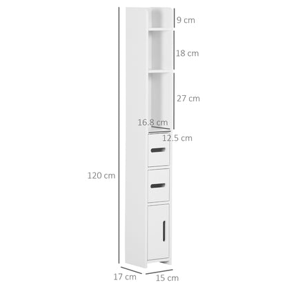Modern Bathroom Storage Cabinet, Freestanding Tall Bathroom Cabinet with Open Shelves for Bedroom Hallway