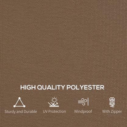 4 Pack Replacement Gazebo Curtains Privacy Panel for Most 3 x 4m Gazebo Canopy Pavillion Outdoor Shelter Sidewalls Accessories Dark Brown