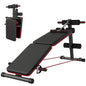 Foldable Sit Up Bench, Adjustable Abdominal Trainer with Resistance Bands, Padded Core Workout Bench for Home Gym Strength Training