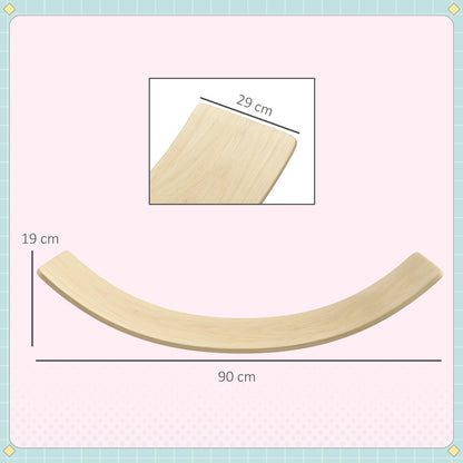 Wooden Balance Board for Children 3-8 Years Old, Natural Tone
