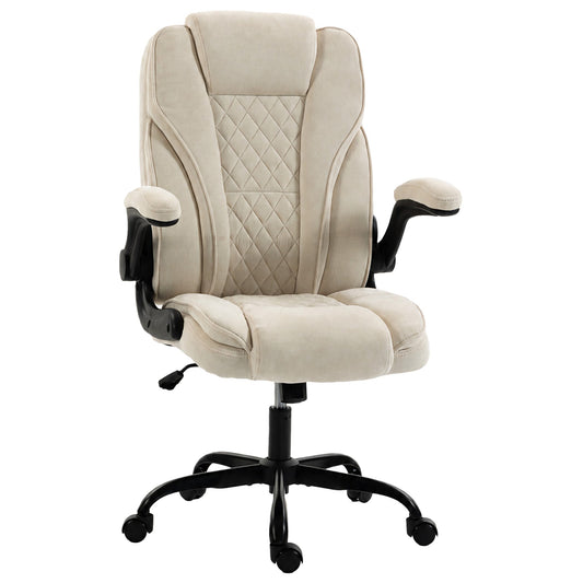 Office Chair, Ergonomic Desk Chair with Flip-up Armrest, Pocket Springs, Swivel Wheels, Adjustable Height