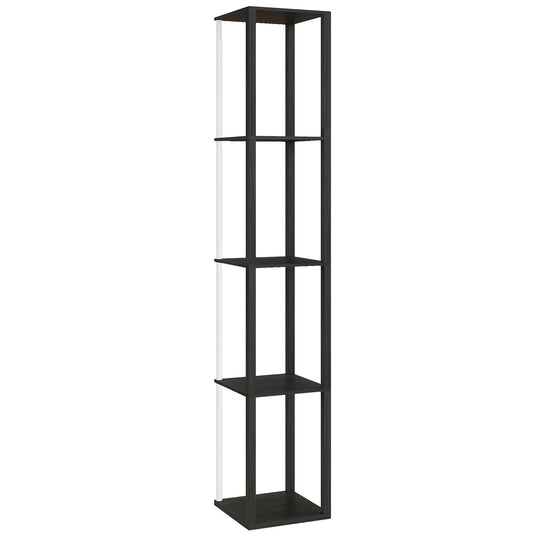 RGB LED Floor Lamp with Shelves, Modern Dimmable Standing Lamp with Remote Control, Adjustable Brightness & Speed for Living Room, Bedroom, Office