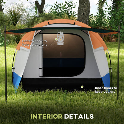 Two Man Two-Room Tent, with Porch and Accessories
