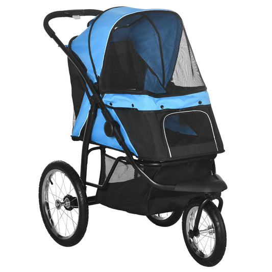 Foldable Pet stroller, Dog Buggy with Three Wheels, for Small/Medium Dogs