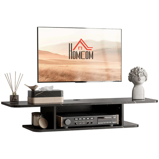 Floating TV Unit Stand for TVs up to 40", Wall Mounted Media Console with Storage Shelf, Entertainment Center
