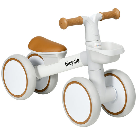 Kids Balance Bike for 1-3 Years Old with Adjustable Seat, Silent Wheels