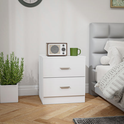 Modern Bedside Table, Beside Cabinet with 2 Drawers, for Bedroom, Living Room