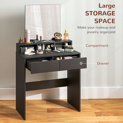 Multi-Storage Dressing Table, with Mirror