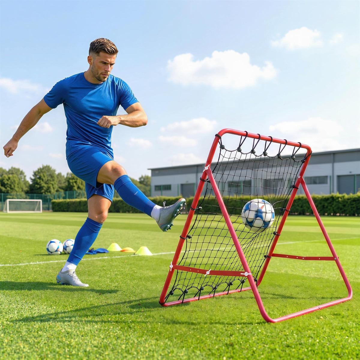 Rebounder Net, Practise Kickback Goal, for Teens, Adults Training
