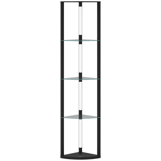 LED Floor Lamp with Shelves, Dimmable Standing Lamp with Foot Switch for Living Room, Bedroom