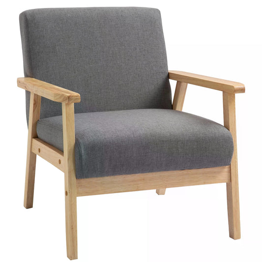 Minimalistic Wooden Frame Accent Chair