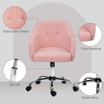 46-56 cm Teddy Fleece Office Chair - Pink