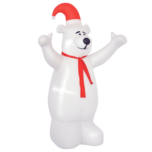6ft Tall Outdoor Inflatable Bear Airblown Projection Holiday Christmas Lawn Décor