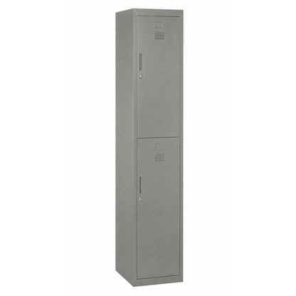 Locker Cabinet Storage Cold Rolled Steel w/ Shelves Vertical Cupboard Grey 38 x 46 x 180 cm