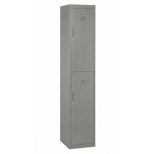 Locker Cabinet Storage Cold Rolled Steel w/ Shelves Vertical Cupboard Grey 38 x 46 x 180 cm