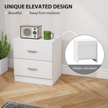 Modern Bedside Table, Beside Cabinet with 2 Drawers, for Bedroom, Living Room