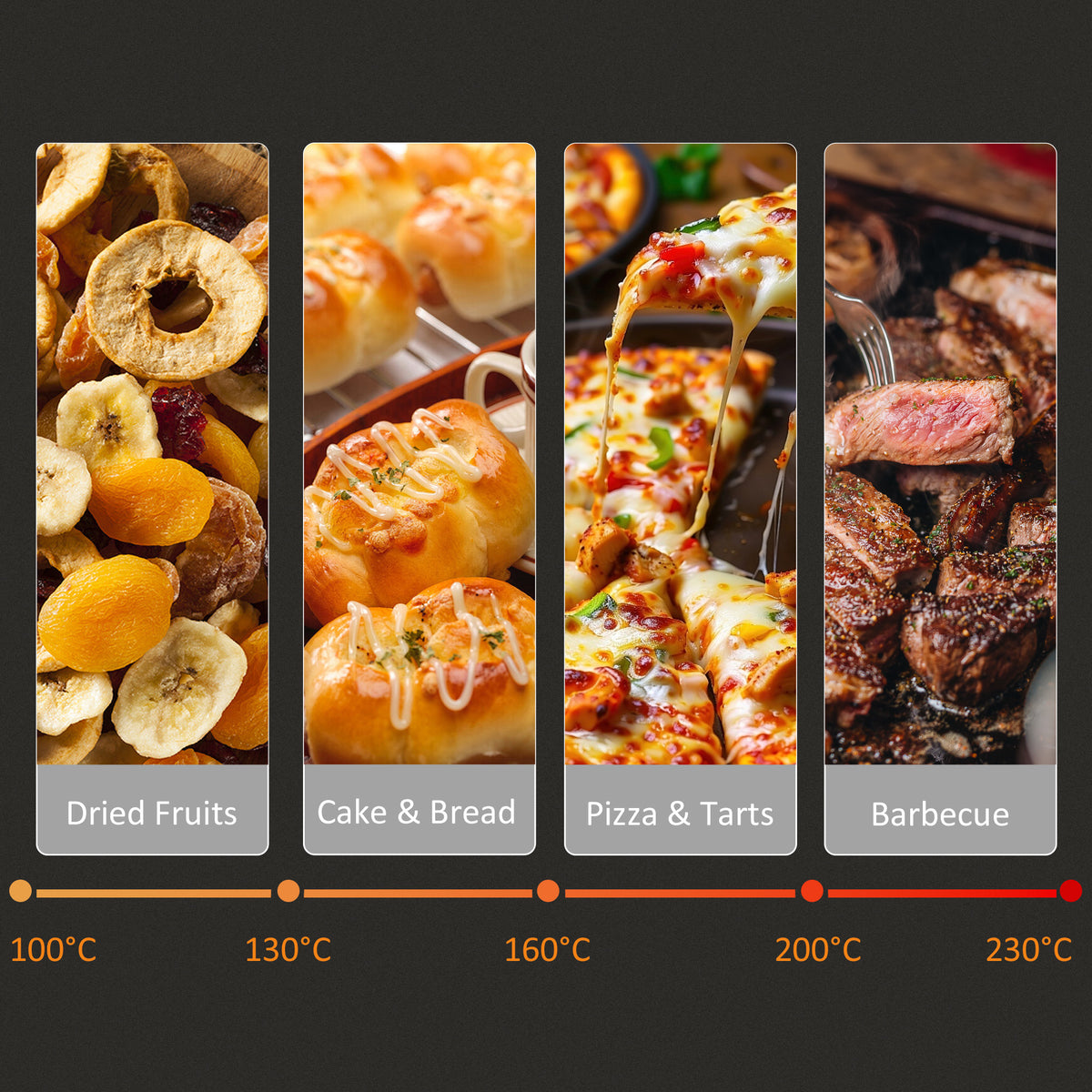 16L Mini 1400W Countertop Oven