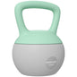 10KG Soft Kettlebell, Kettlebell with Non-Slip Handle for Home Gym, Weight Lifting, Strength Training, Green/Grey