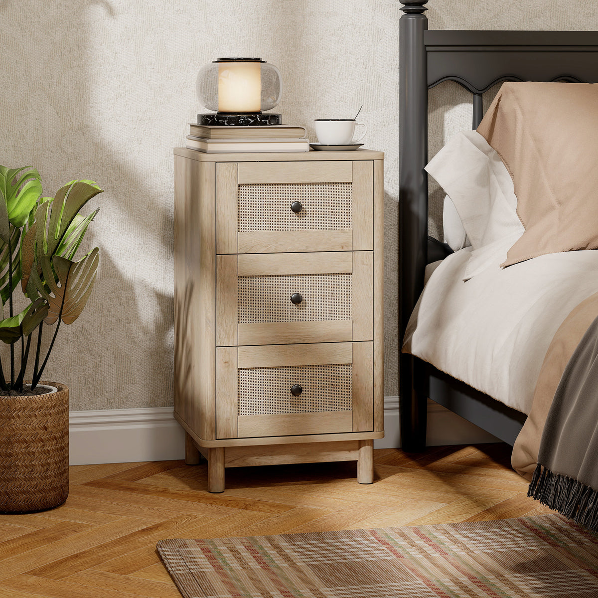40 cm Drawer Chest of Drawers with 3 Drawer - Oak