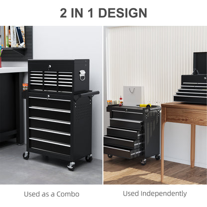 14 Drawer, Two-Part Tool Storage Chest on Wheels