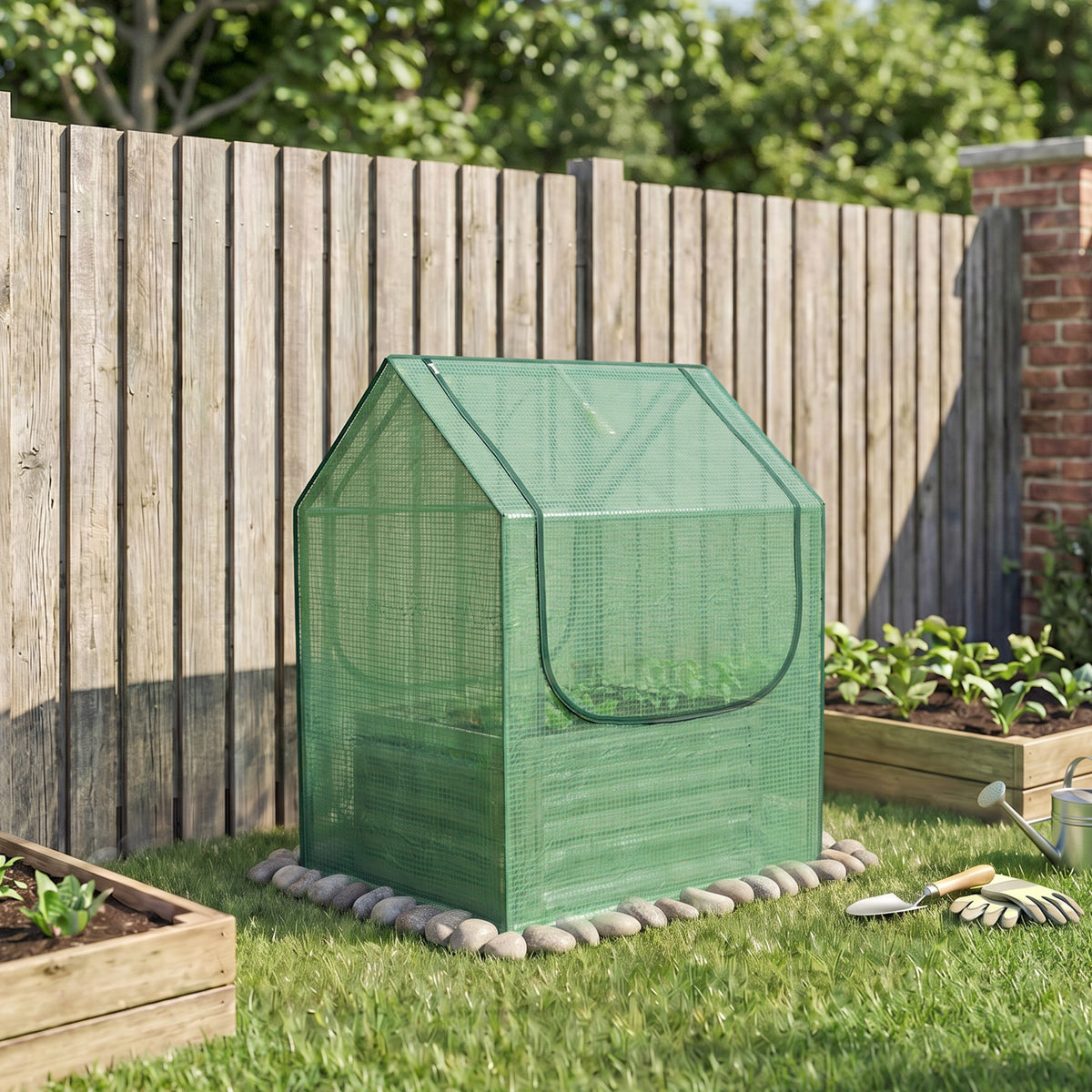 61 x 61cm Garden Planter Bed, with Cover