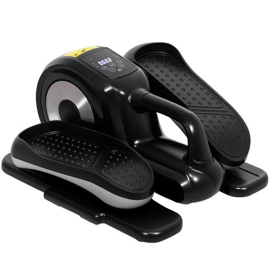 Under Desk Electric Elliptical Machine for Home, Sit Down Pedal Exerciser for Seniors with 12 Programs, LCD Monitor, Compact with Remote Control & Non-Slip Pad