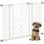Pressure Fit Stair Gate Dog Gate w/ Auto Closing Door, Double Locking, Easy Installation, for 74-100cm Openings - White