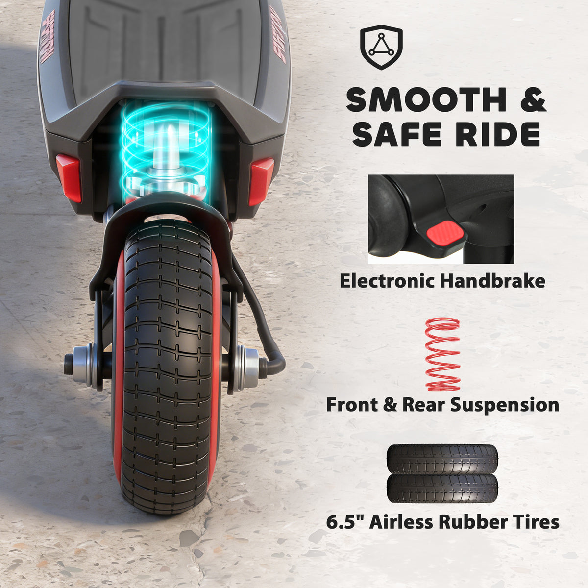 Electric Scooter for Kids, Foldable E Scooter for Age 6+ with LED Display, RGB lights, Up to 16km/h