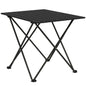 Folding Camping Table, Lightweight Metal Picnic Table with Carry Bag, Foldable Table for Outdoor Camping, Picnic, Hiking, BBQ, Fishing, Black
