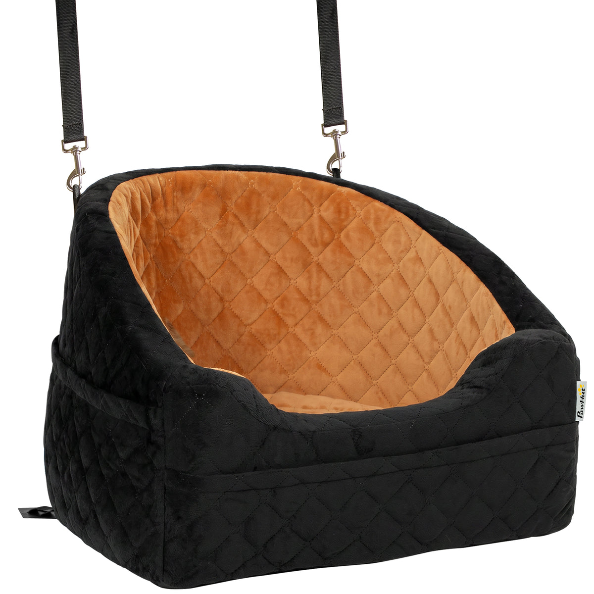 Dog Car Seat, Detachable Washable Dog Booster Seat with Thick Cushion, Seat Belt, Pockets for Small Under 10kg