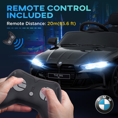 12V BMW Licensed Kids Car, with Easy Transport, Remote Control, Suspension, Music, Horn, LED Lights