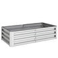 Raised Beds for Garden, Galvanized Outdoor Planters, for Herbs and Vegetables, Use for Patio, Backyard, Balcony, Silver