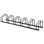Bike Stand Parking Rack Floor or Wall Mount Bicycle Cycle Storage Locking Stand 179L x 33W x 27H (6 Racks, Black)