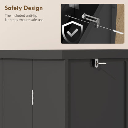 Kitchen Cupboard, Freestanding Multi-Storage Kitchen Pantry Cabinet with Adjustable Shelves