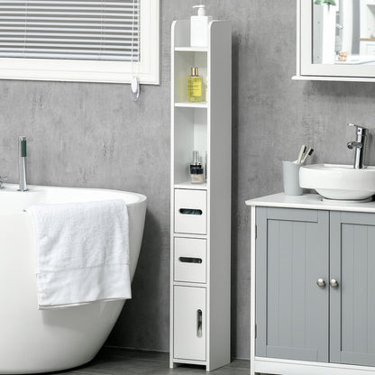 Modern Bathroom Storage Cabinet, Freestanding Tall Bathroom Cabinet with Open Shelves for Bedroom Hallway