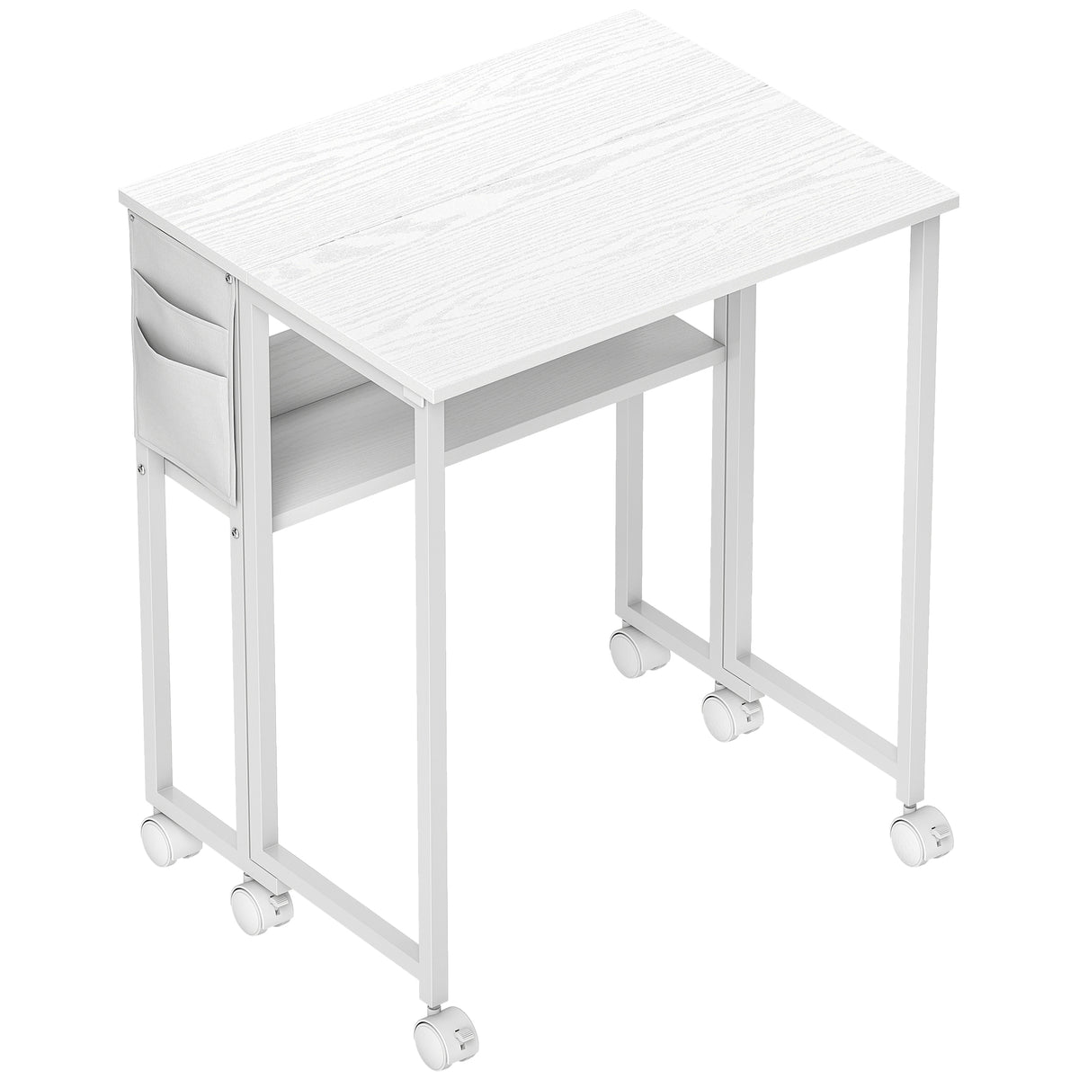 63 cm Drop Leaf Writing Work Desk - White