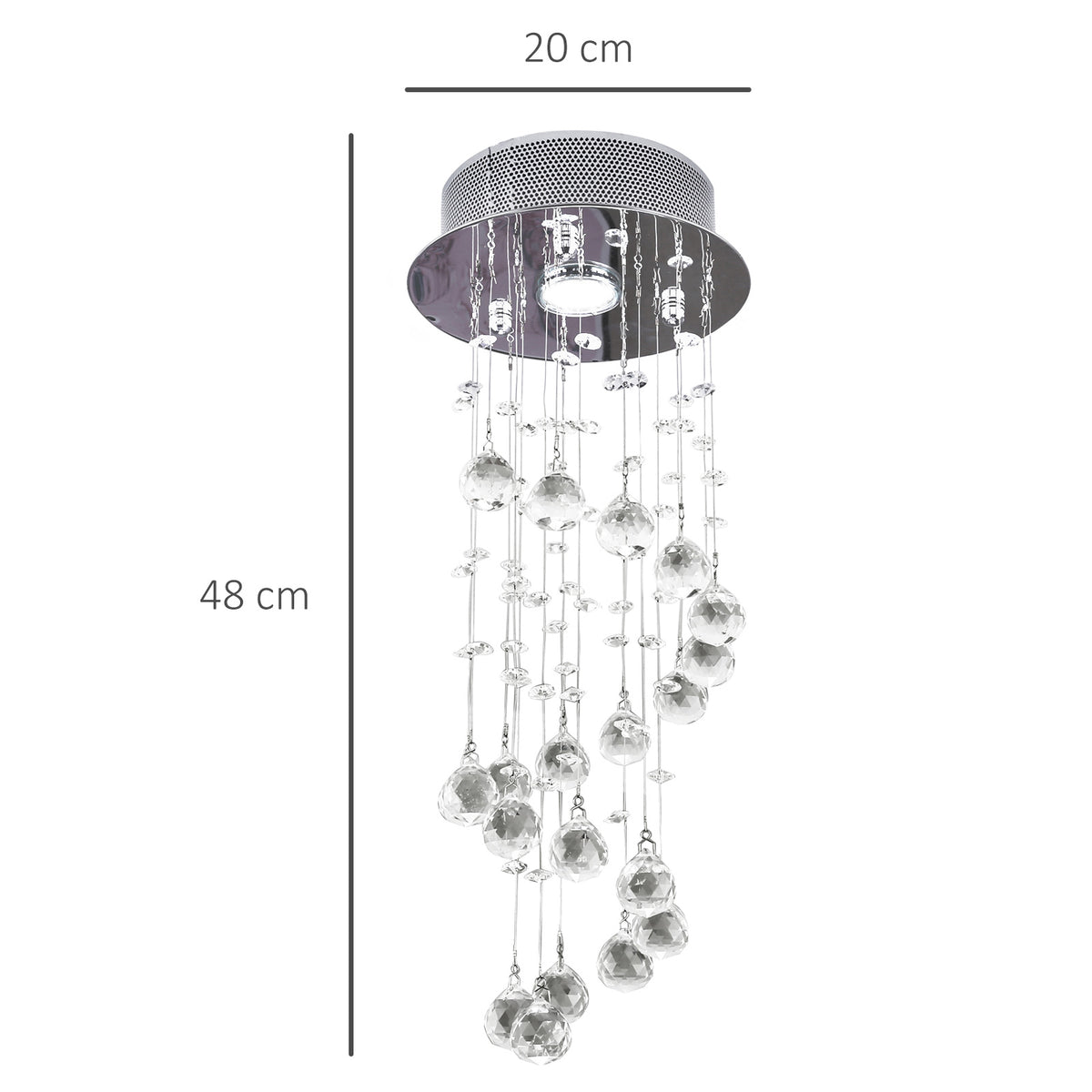 Metal Crystal Ceiling Light Chandelier Pendant Lamp Living Room Stairway Spiral Rain Drop Pendant Lamp Silver