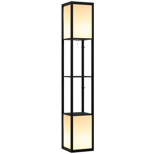 Modern Shelf Floor Lamp with Dual Ambient Light, Standing Lamp Living Room, Bedroom, 156cm