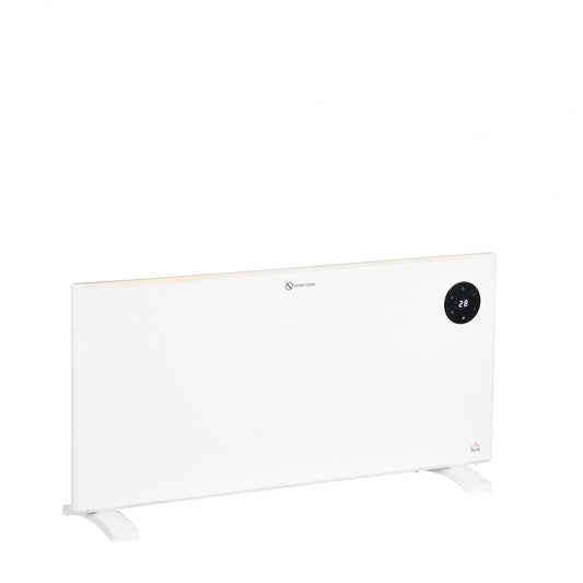 2000W Electric Convector Heater, Freestanding or Wall Mounted, Space Heater with Adjustable Thermostat, Timer, White