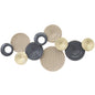 Metal Wall Art, Modern Hanging Wall Decor with Multi-Disc Design for Living Room Bedroom Dining Room