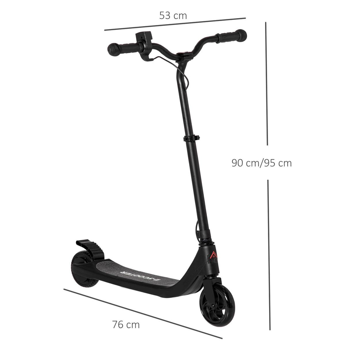 Electric Scooter, 120W Motor E-Scooter, Adjustable Height, Rear Brake for Ages 6+ Years