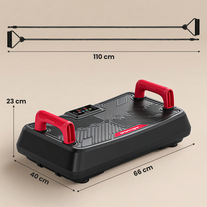 Vibration Plate Exercise Machine with 99 Speed Levels, 3 Programs, Quiet Vibrating Plate with Resistance Bands