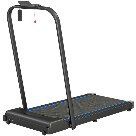 2.5HP Walking Pad, 1-6km/h Folding Treadmill with Remote Control and LED Display for Home Gym Office
