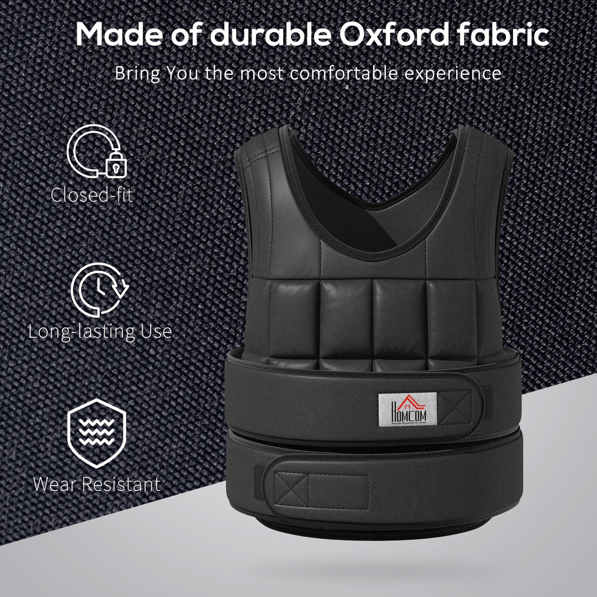 10kg Weighted Vest, Adjustable Running Weight Vest with 38 Weight Bags for Men or Women Cardio Exercise, Black