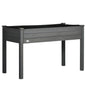 Raised Bed for Garden, Wooden Elevated Planter Box with Bed Liner, for Flower Vegetable Herb, Dark Grey